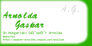 arnolda gaspar business card